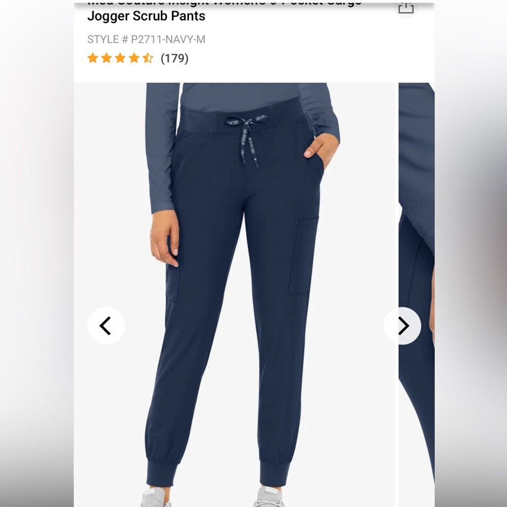 Navy Jogger Scrub Pants